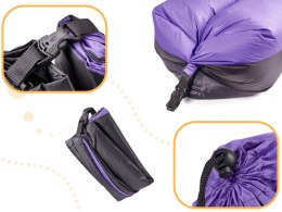 SOFA materac łóżko leżak na powietrze czarno-fioletowy 185x70cm