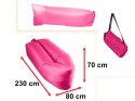 SOFA materac łóżko leżak na powietrze różowy 230x70cm