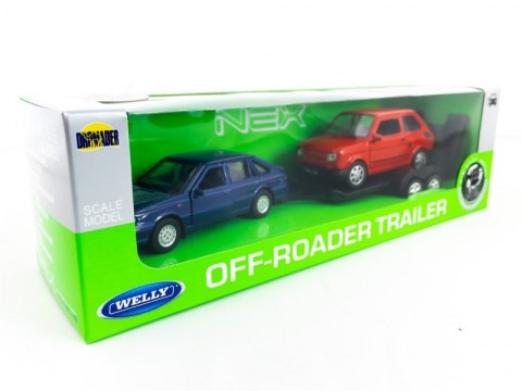 WELLY POLONEZ CARO FIAT 126P LAWETA SAMOCHODY 1:34-1:39