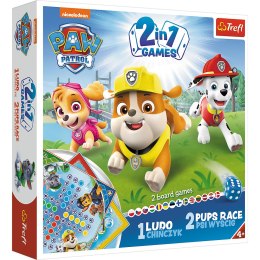 TREFL 01896 Gra 2w1 Chińczyk/Psi wyścig Paw Patrol