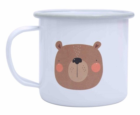 Zestaw emaliowanych kubków 350 ml misie