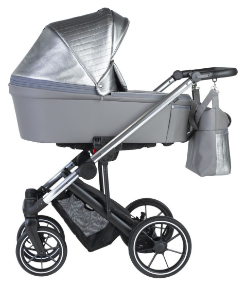 Jimmy SE Eco Leather Natoni 2w1 wózek wielofunkcyjny do 22 kg Polski Produkt - 200 Steel Silver