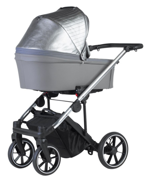 Jimmy SE Eco Leather Natoni 2w1 wózek wielofunkcyjny do 22 kg Polski Produkt - 200 Steel Silver