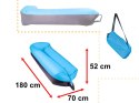 SOFA materac łóżko leżak na powietrze czarno-niebieski 185x70cm
