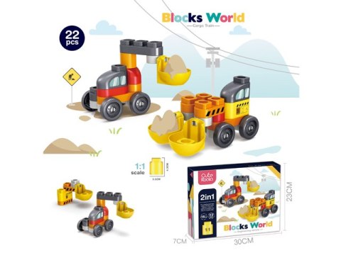 MASZYNY BUDOWLANE Z KLOCKÓW DLA MALUSZKA