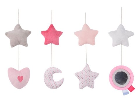 Karuzela do łóżeczka z pozytywką Pinki Sowa różowy