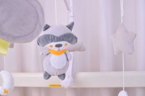 Karuzela do łóżeczka z pozytywką SZOP szary