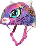 RASKULLZ RS-8055006 Kask rowerowy dla dzieci 5+ Kotek Peace Love