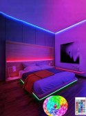 TAŚMA LED SMD WODOODPORNA 5M RGB KOLOROWA + PILOT