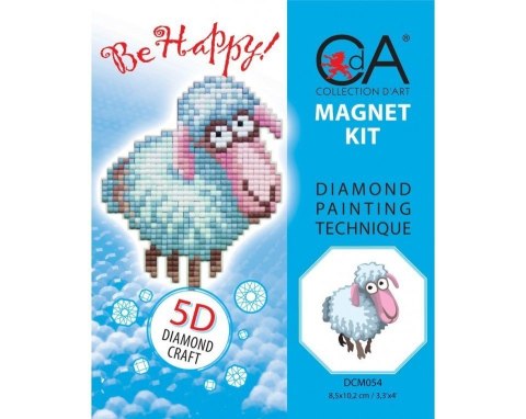 Diamentowa Mozaika z magnesem Owieczka