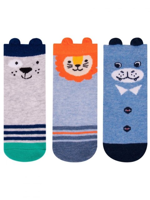 SCORPIO SK-65 Skarpety z elem.3D i silikonem chłop.20-22