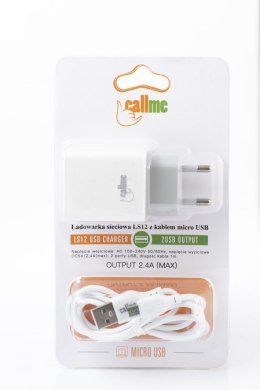Ładowarka do telefonu uniwersalna Callme LS12 2.1A 2 USB adapter + kabel micro