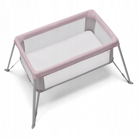 MOVI Kinderkraft Łóżeczko turystyczne Kojec z materacem PINK