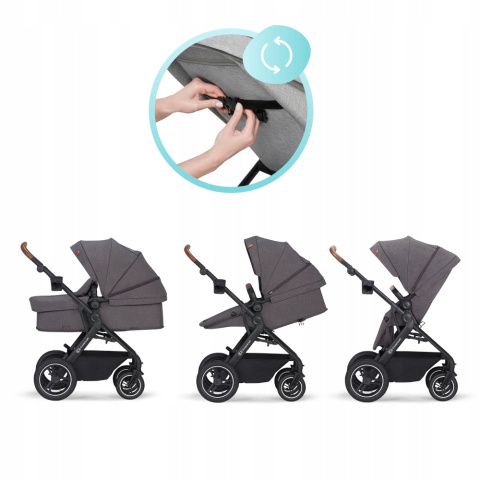 B-TOUR Kinderkraft Wózek wielofunkcyjny 3w1 z fotelikiem MINK - Dark Grey