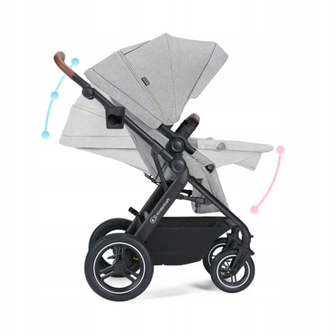 B-TOUR Kinderkraft Wózek wielofunkcyjny 3w1 z fotelikiem MINK - Light Grey