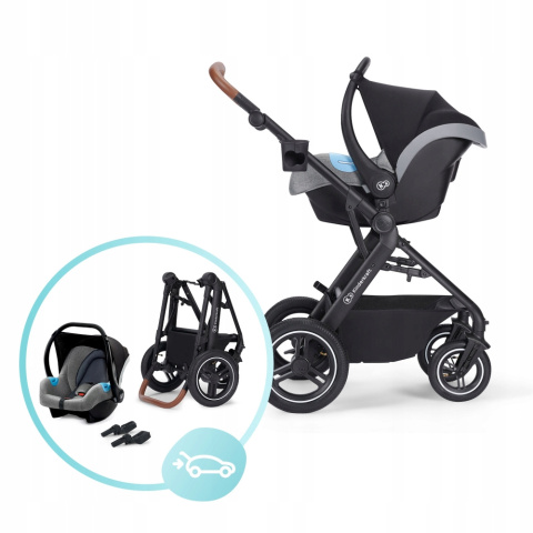 B-TOUR Kinderkraft Wózek wielofunkcyjny 3w1 z fotelikiem MINK - Light Grey