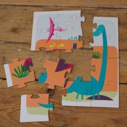 Moje pierwsze puzzle, 3 układanki, 6, 9, 12 el., dinozaur BARBO TOYS