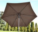 PARASOL OGRODOWY 250cm SKŁADANY BRĄZ SASNA GARDEN #H1