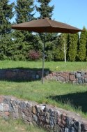 PARASOL OGRODOWY 250cm SKŁADANY BRĄZ SASNA GARDEN #H1