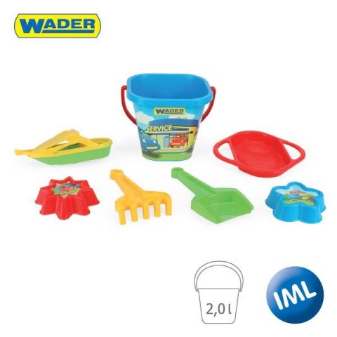 WADER 75042 Happy Summer - Kpl. do piasku z IML 7 el. - 2 rodzaje