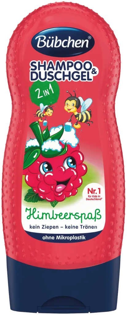 BUBCHEN 1500020 KIDS Szampon i żel pod prysznic 2w1 RASPBERRY FUN 230 ml