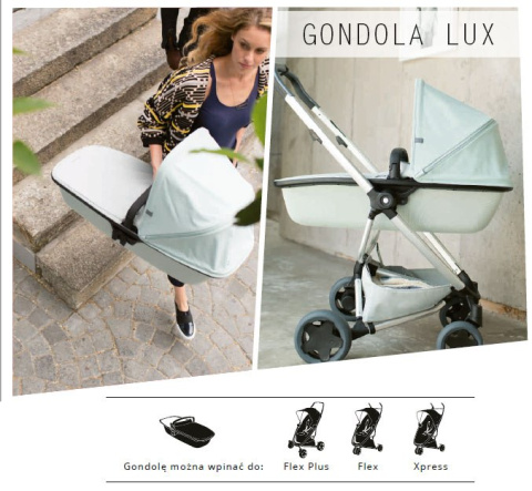 GONDOLA LUX QUINNY DLA ZAPP XPRESS, ZAPP FLEX PLUS, ZAPP FLEX WERSJA BEZ PAŁĄKA blush on graphite