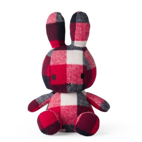 Miffy w kratkę RED/BLUE przytulanka 33 cm