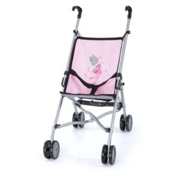 Bayer Wózek spacerówka dla lalki Buggy różowo-szary 30108AA