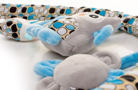 Play & Edu pałąk pluszowy sowa różowa szara