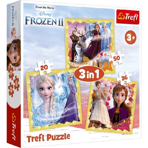 TREFL 34847 Puzzle 3w1 Moc Anny i Elsy*