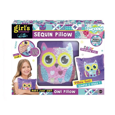 WOOPIE ART&FUN Zestaw Kreatywny Poduszka do Ozdobienia Sówka