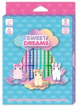 Kredki trójkątne 36 kolorów Sweet Dreams KL11246 Kids Euroswan