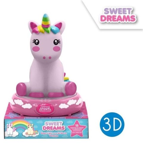 Lampka nocna 3D figurka jednorożec Sweet Dreams KL11213 Kids Euroswan