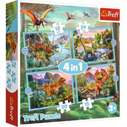 Puzzle 4w1 Wyjątkowe dinozaury 34609 Trefl
