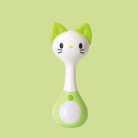 B-Sensoryczna grzechotka gryzak Light&Music KOTEK