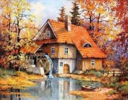 Malowanie po numerach Dom jesienią 40 x 50 5671 (31433)