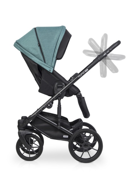 Riko NUNO PRO 2w1 Wózek wielofunkcyjny z miękką gondolą do 22 kg - 02 Lagoon