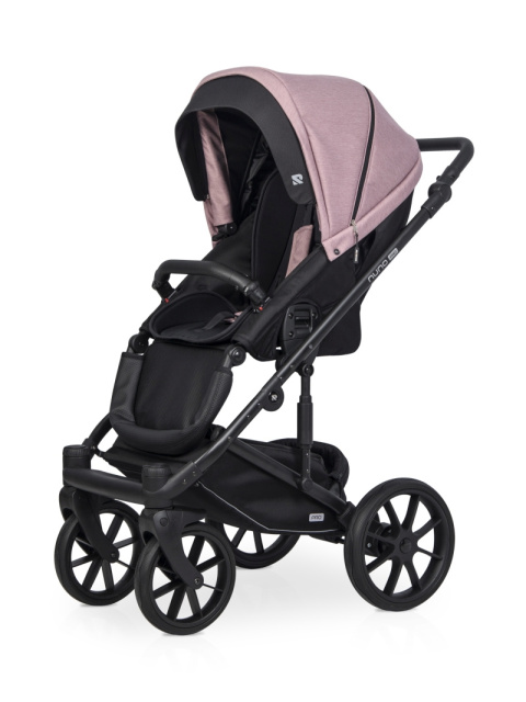 Riko NUNO PRO 2w1 Wózek wielofunkcyjny z miękką gondolą do 22 kg - 03 Rose
