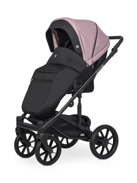 Riko NUNO PRO 2w1 Wózek wielofunkcyjny z miękką gondolą do 22 kg - 03 Rose