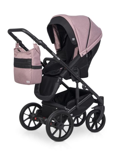 Riko NUNO PRO 2w1 Wózek wielofunkcyjny z miękką gondolą do 22 kg - 03 Rose