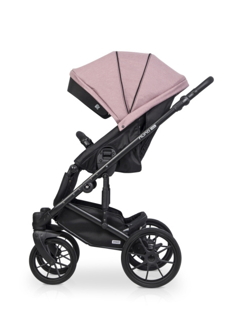 Riko NUNO PRO 2w1 Wózek wielofunkcyjny z miękką gondolą do 22 kg - 03 Rose