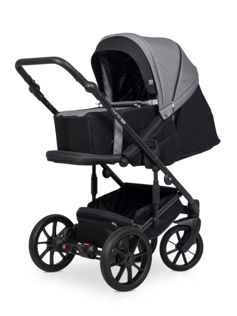 Riko NUNO PRO 2w1 Wózek wielofunkcyjny z miękką gondolą do 22 kg - 04 Titanium