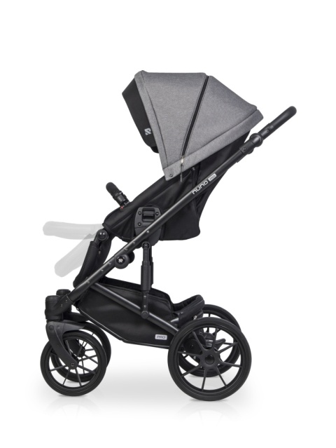 Riko NUNO PRO 2w1 Wózek wielofunkcyjny z miękką gondolą do 22 kg - 04 Titanium