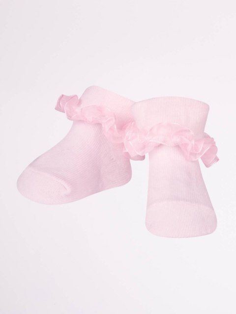 SCORPIO SKA-0119 Skarpety z falbanką na bucik 6-9m mix