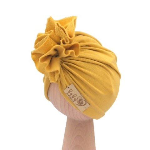 BABY 01105 Turban niemowlęcy musztardowy 3-6m