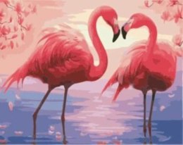 Malowanie po numerach Flamingi 40 x 50 5689
