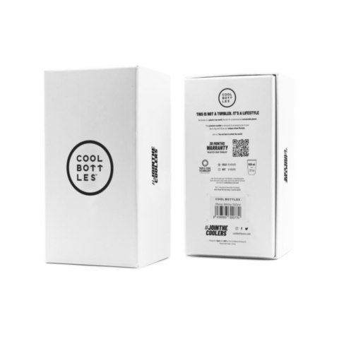 Cool Bottles Kubek termiczny 550 ml Mono White