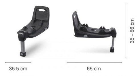 Kio Recaro + Baza Isofix, fotelik samochodowy 9-18 kg 60 - 105 cm max. 3-4 lata kolor Prime Pale Rose
