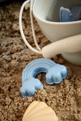 Filibabba Silikonowy zestaw wiaderko i zabawki do piasku Blue