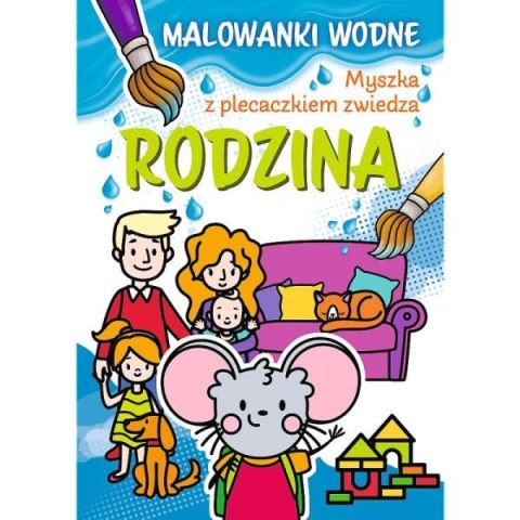 PROMO Myszka z plecaczkiem zwiedza. Kolorowanki wodne. Rodzina 09697 Trefl